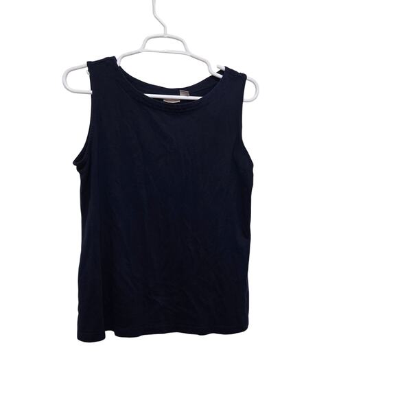 Chico’s Navy Sleeveless Tank Top Size 2 Large - Picture 1 of 6